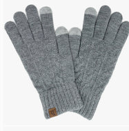 Smart Touch Cable Knit Gloves