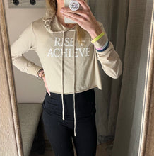 Load image into Gallery viewer, Women’s Crop L/S Hoodie-Rise + Achieve