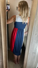 Load image into Gallery viewer, Patriotic Color Block Dress w/ Pockets