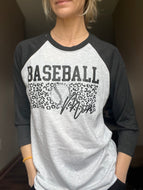 Baseball Mom-Leopard Raglan