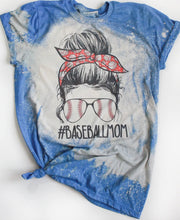 Load image into Gallery viewer, Baseball Mom-Bleached Tee