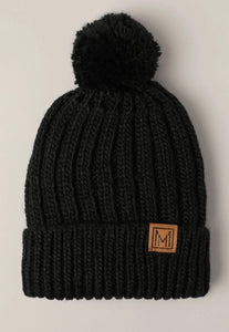 Sherpa Lined Pom Pom Beanie