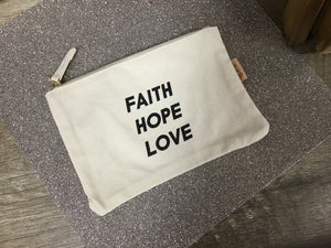 Cotton Canvas Zip Pouch