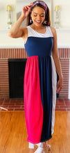 Load image into Gallery viewer, Patriotic Color Block Dress w/ Pockets