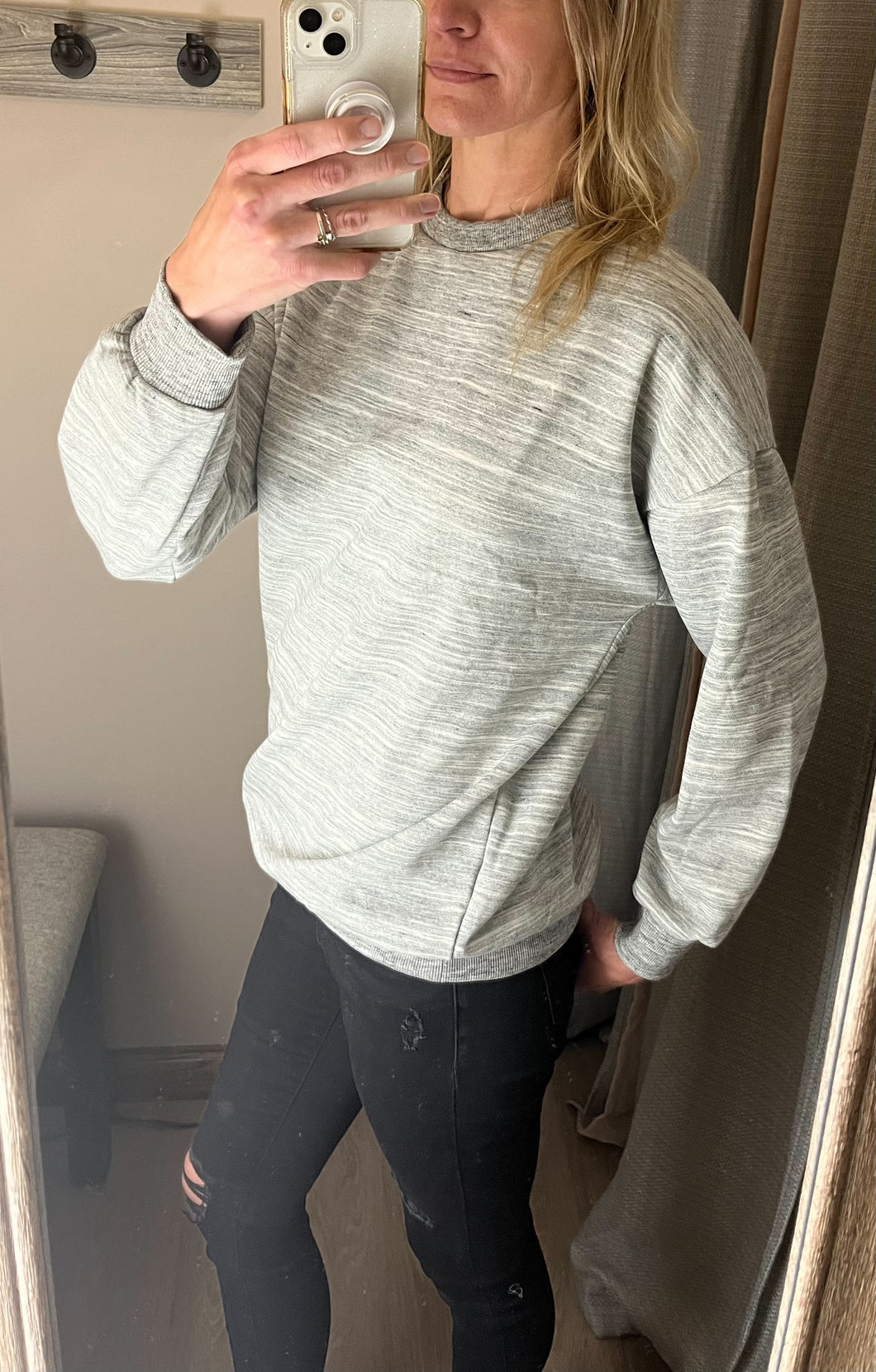 Marled Pullover Sweatshirt