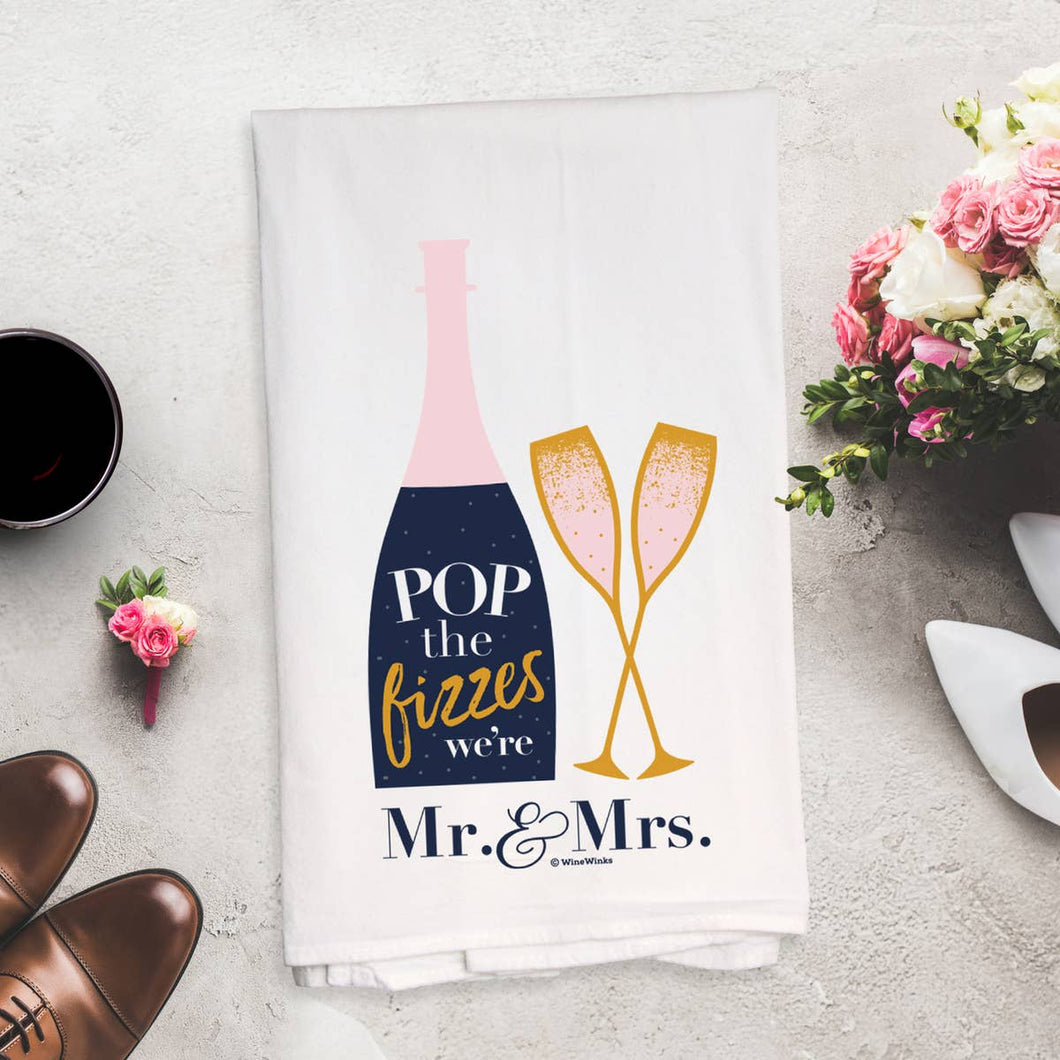 Kitchen Towel-Pop the Fizzes Mr & Mrs