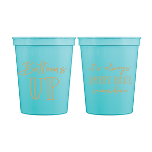 Stadium Cup-Bottoms Up-Aqua