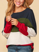 Load image into Gallery viewer, Navy/Olive/Ivory/Red Hacci Top