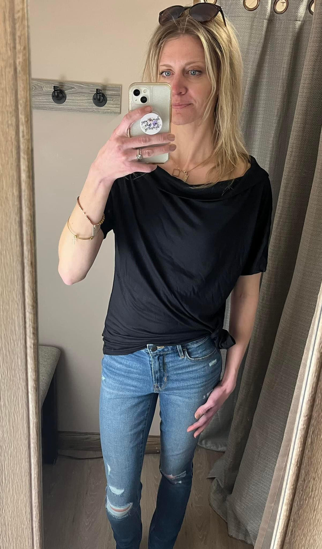 Black Off Shoulder Top