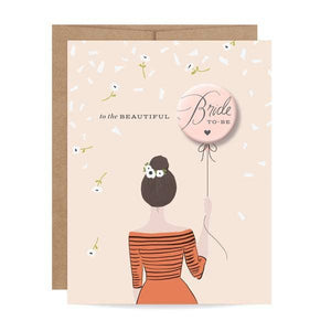 Button Card-Bride to Be-Brunette