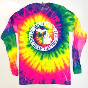 L/S Rainbow TieDye-The Grt.Lakes State