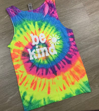 Load image into Gallery viewer, ‘Be Kind’ TieDye Tank