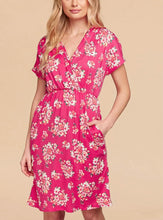 Load image into Gallery viewer, Floral Fuchsia Pocket Dress