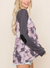 Load image into Gallery viewer, Grey/Purple w Elbow Patch Top