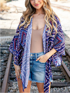 Navy Paisley Kimono