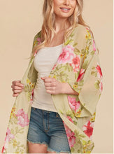 Load image into Gallery viewer, Sage Floral Kimono