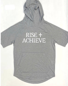 Unisex S/S Hoodie-Rise + Achieve