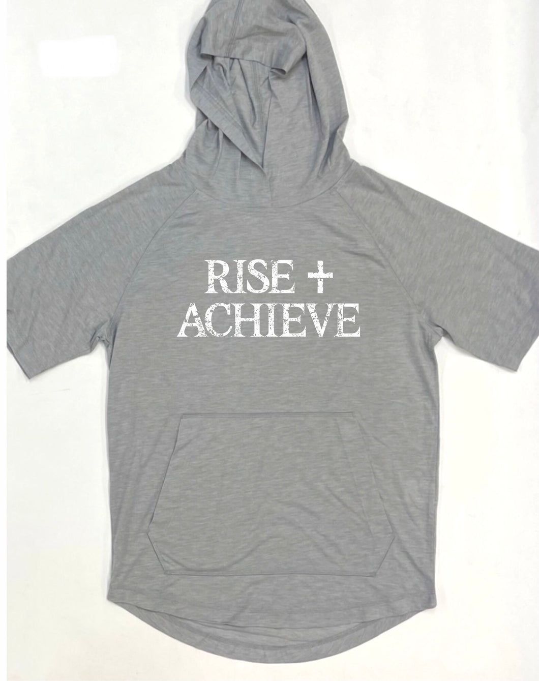 Unisex S/S Hoodie-Rise + Achieve