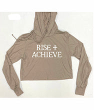 Load image into Gallery viewer, Women’s Crop L/S Hoodie-Rise + Achieve